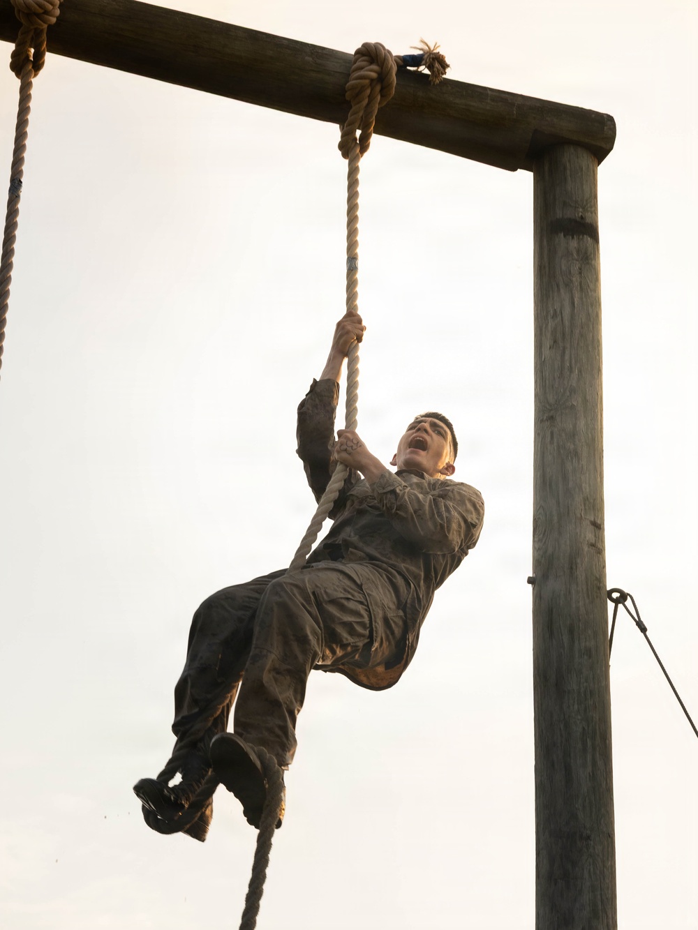 Alpha and Delta Company Complete the Montford Point Challenge Course at OCS