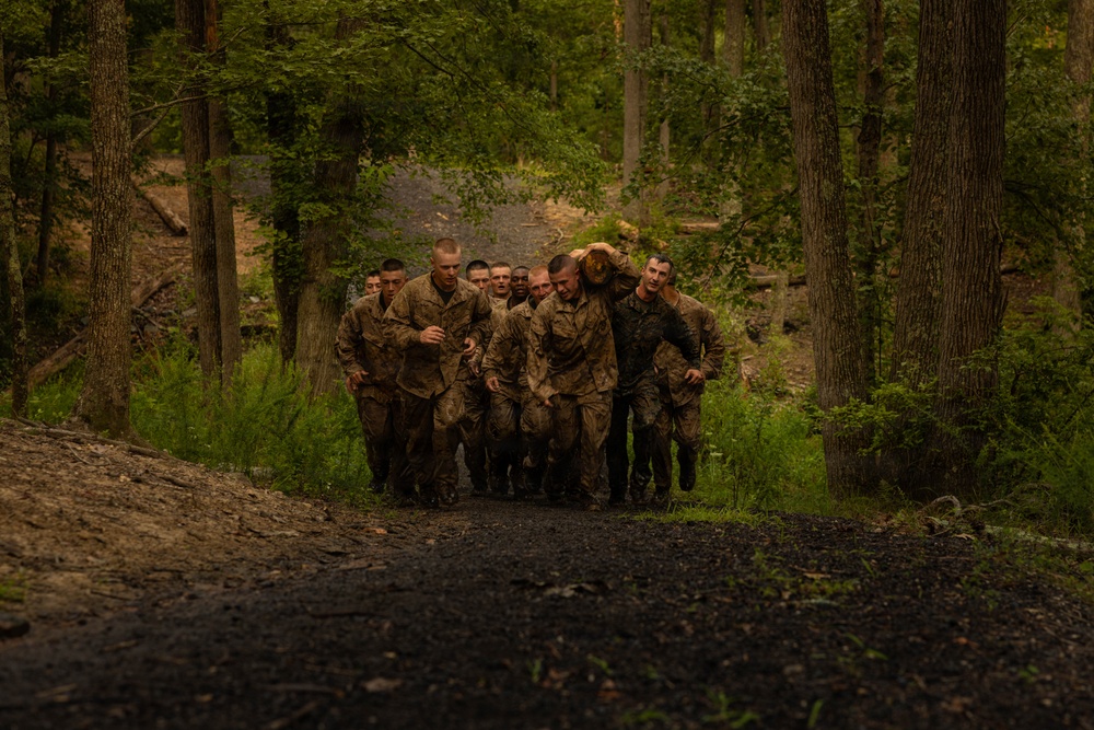 Alpha and Delta Company Complete the Montford Point Challenge Course at OCS