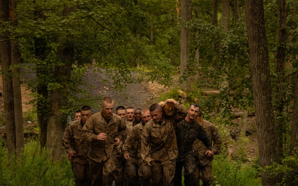 Alpha and Delta Company Complete the Montford Point Challenge Course at OCS