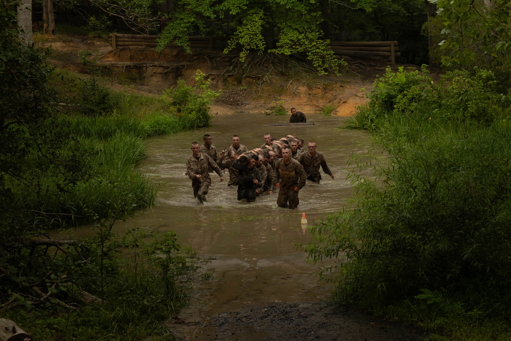 Alpha and Delta Company Complete the Montford Point Challenge Course at OCS