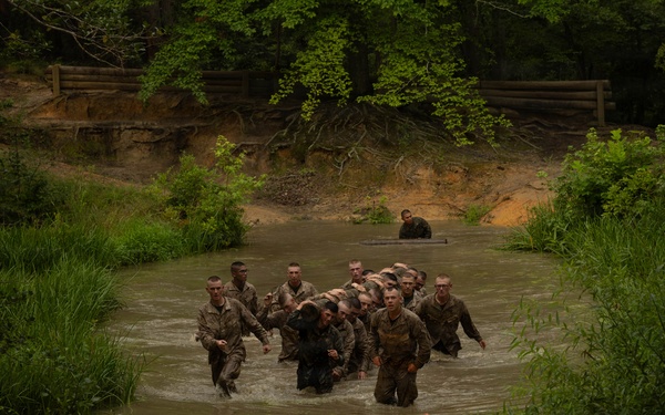Alpha and Delta Company Complete the Montford Point Challenge Course at OCS