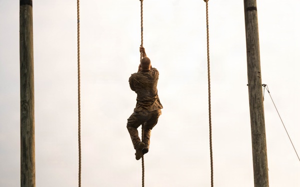 Alpha and Delta Company Complete the Montford Point Challenge Course at OCS