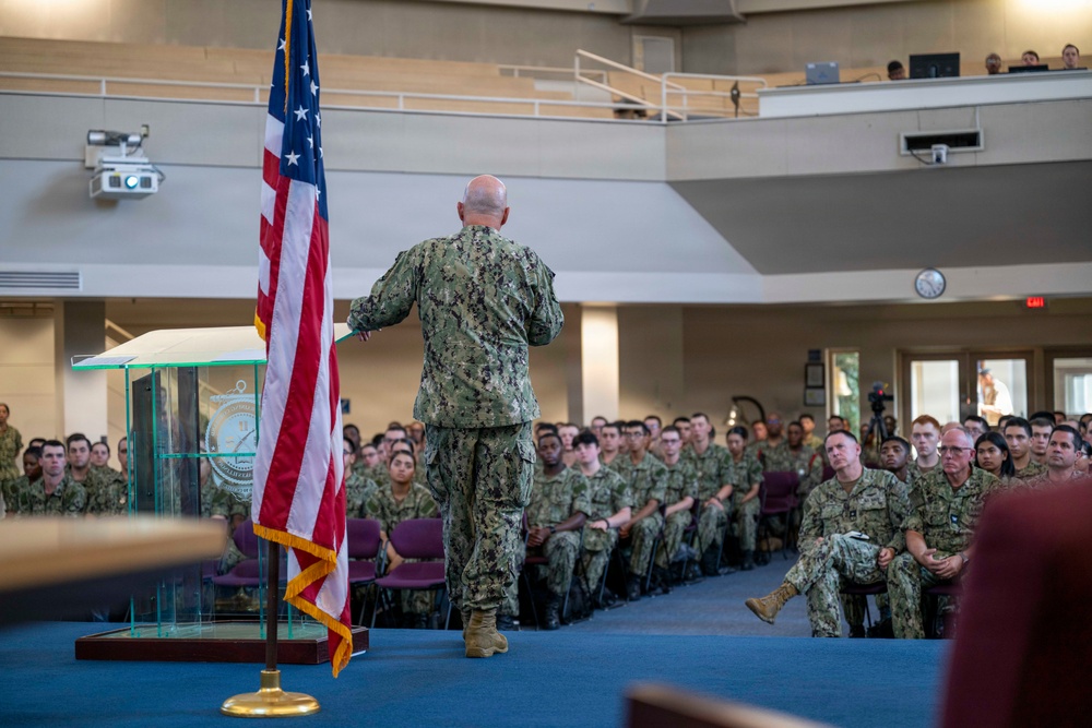 VCNO Visits Recruit Training Command