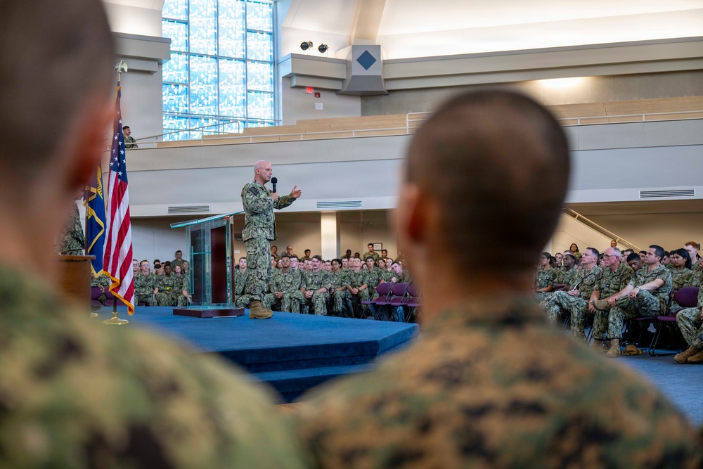 VCNO Visits Recruit Training Command