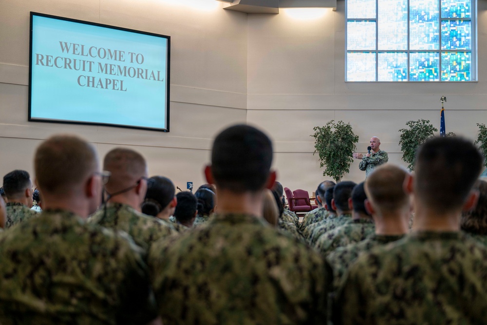 VCNO Visits Recruit Training Command