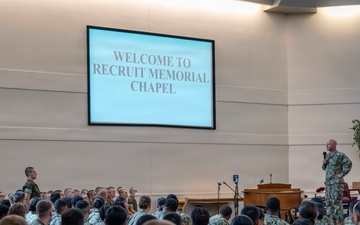 VCNO Visits Recruit Training Command