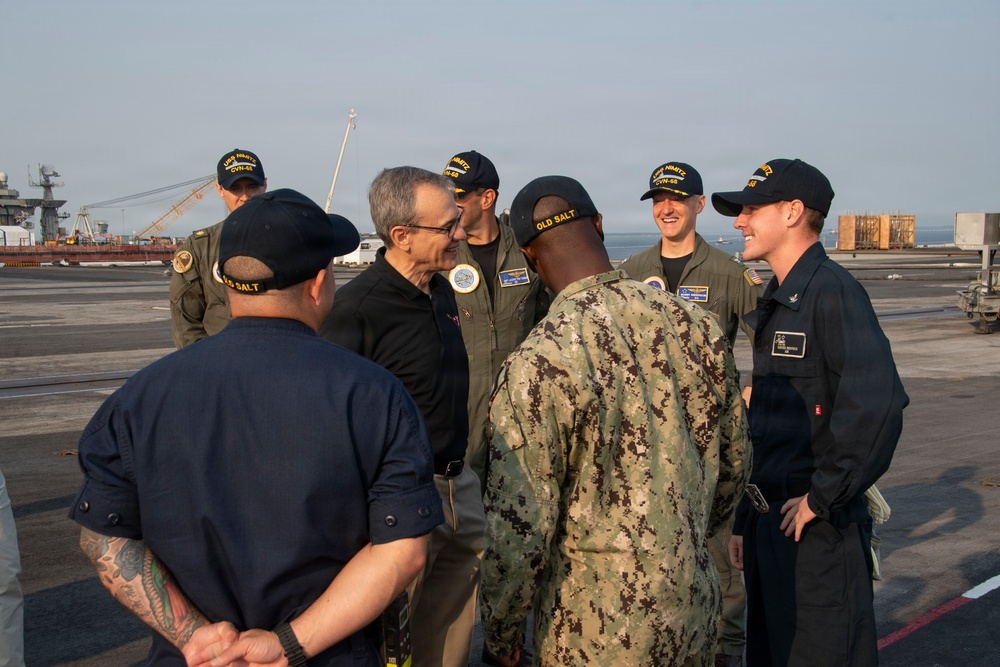 PTDO Under Secretary of the Navy visits USS Nimitz (CVN 68)