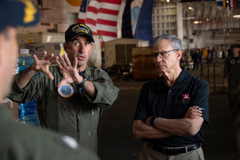PTDO Under Secretary of the Navy visits USS Nimitz (CVN 68)