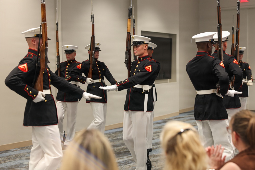 Lt. Gen. Andrew M. Niebel hosts Mr. Robert Ruark at Marine Barracks Washington's Sunset Parade