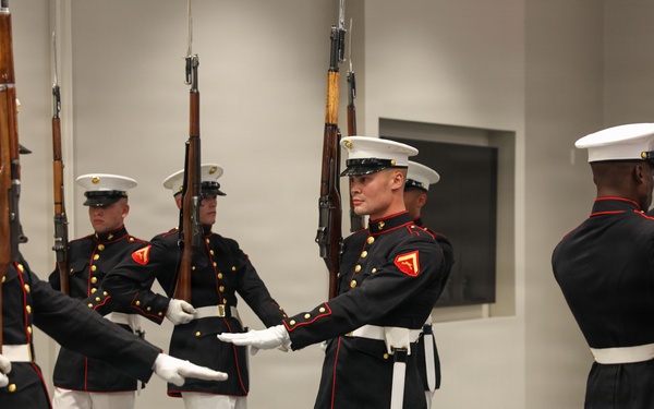 Lt. Gen. Andrew M. Niebel hosts Mr. Robert Ruark at Marine Barracks Washington's Sunset Parade
