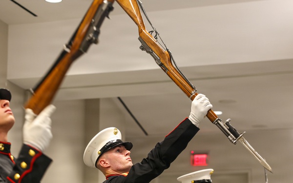 Lt. Gen. Andrew M. Niebel hosts Mr. Robert Ruark at Marine Barracks Washington's Sunset Parade
