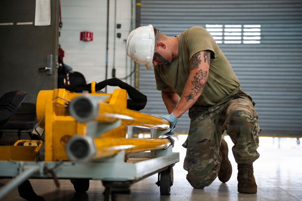 Supporting the mission from the ground up: 165th Maintenance Squadron performs routine AGE inspections