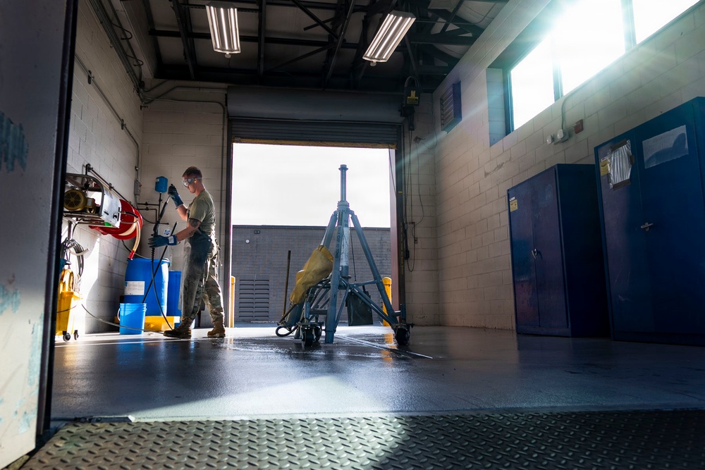 Supporting the mission from the ground up: 165th Maintenance Squadron performs routine AGE inspections