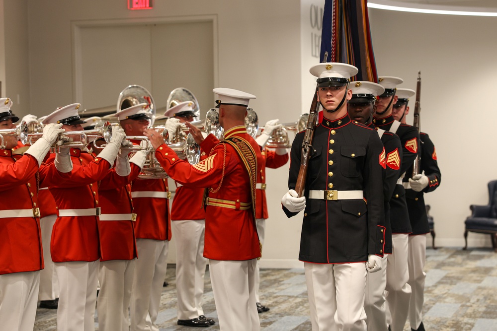 Lt. Gen. Andrew M. Niebel hosts Mr. Robert Ruark at Marine Barracks Washington's Sunset Parade