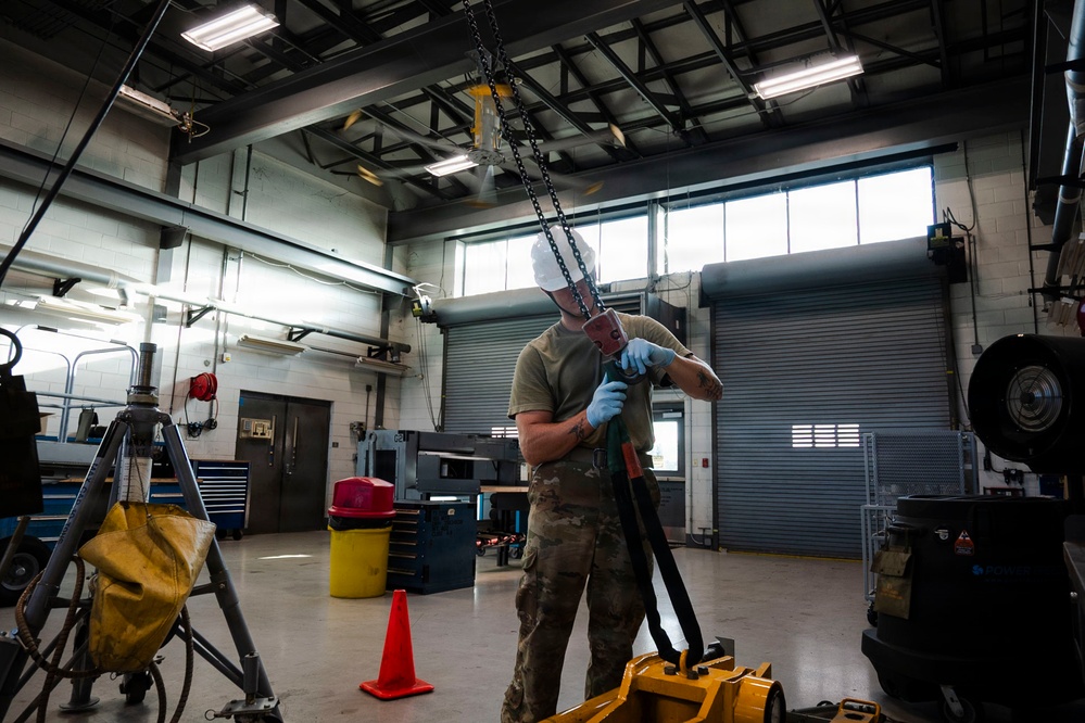 Supporting the mission from the ground up: 165th Maintenance Squadron performs routine AGE inspections