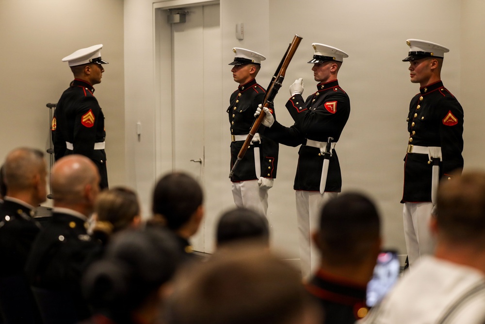 Lt. Gen. Andrew M. Niebel hosts Mr. Robert Ruark at Marine Barracks Washington's Sunset Parade