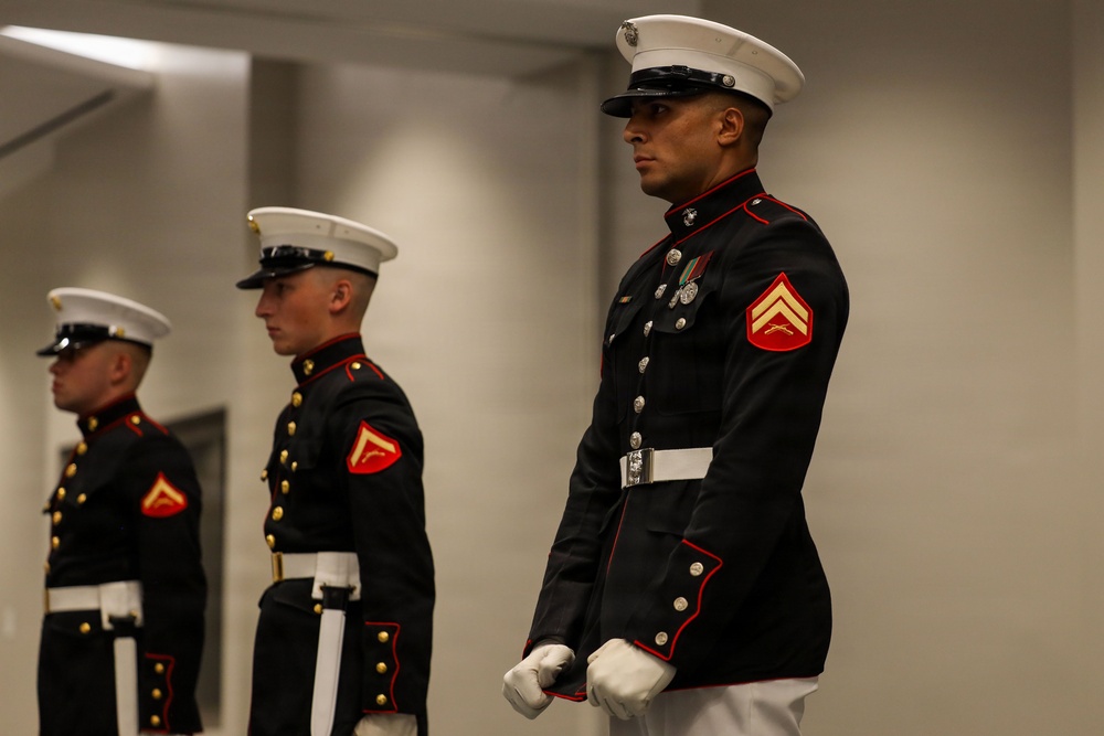 Lt. Gen. Andrew M. Niebel hosts Mr. Robert Ruark at Marine Barracks Washington's Sunset Parade