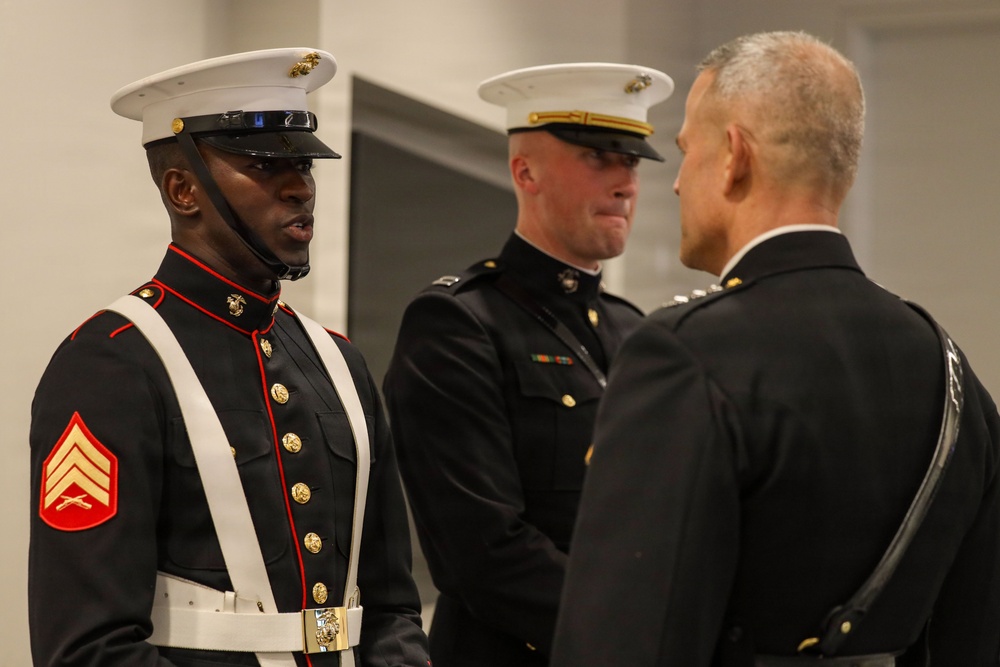 Lt. Gen. Andrew M. Niebel hosts Mr. Robert Ruark at Marine Barracks Washington's Sunset Parade