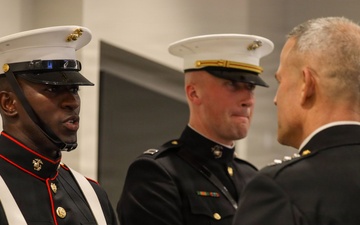 Lt. Gen. Andrew M. Niebel hosts Mr. Robert Ruark at Marine Barracks Washington's Sunset Parade