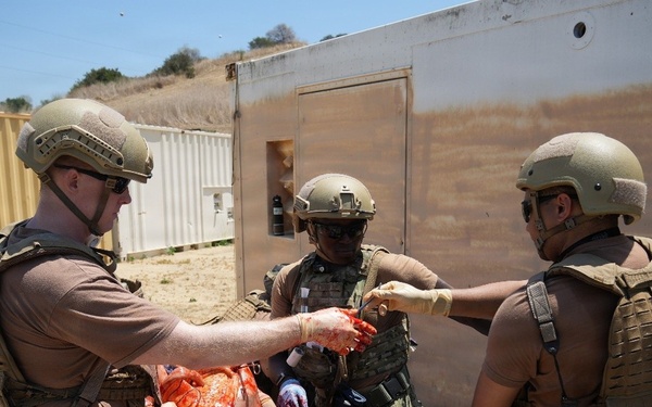 Navy Surgical Team Performs High-Fidelity Field Trauma Simulation to Maintain Critical Damage Control Capabilities in Austere Environments