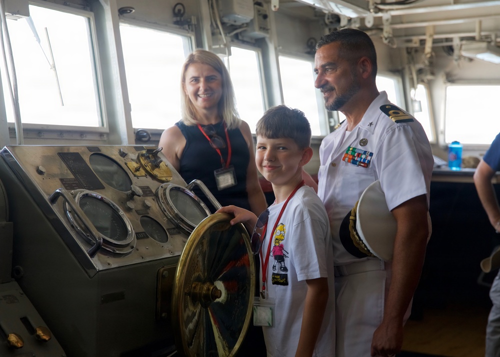 USS Mount Whitney Hosts a Ship Tour in Gaeta, Italy