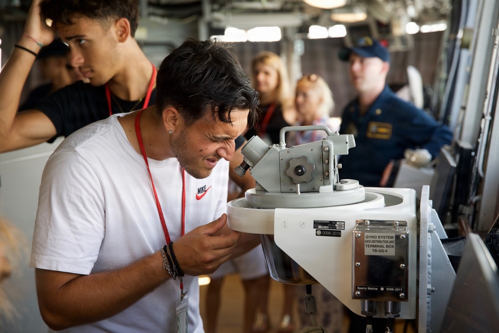USS Mount Whitney Hosts Ship Tour in Gaeta, Italy