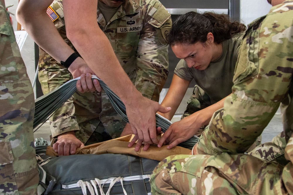 338th QM TADC prep parachutes for air drop