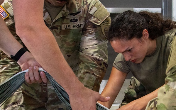 338th QM TADC prep parachutes for air drop