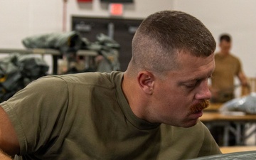 338th QM TADC prep parachutes for air drop