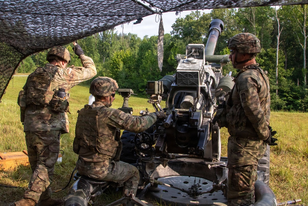 76th MBCT Field Artillery Soldiers conduct a dry-fire Exercise