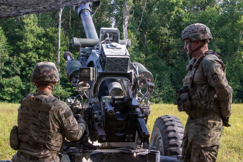 76th MBCT Field Artillery Soldiers conduct a dry-fire Exercise