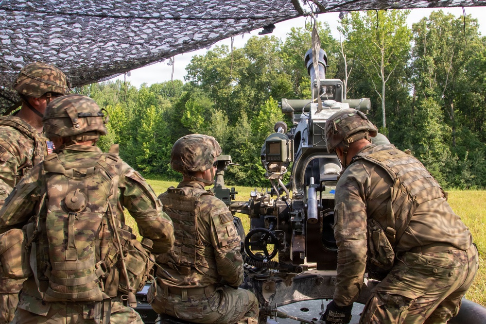 76th MBCT Field Artillery Soldiers conduct a dry-fire Exercise