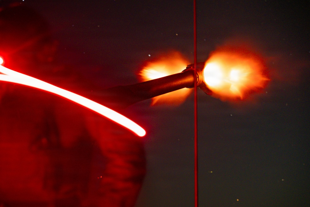 Marines with 1st Battalion, 11th Marine Regiment sling rounds during FSCEX
