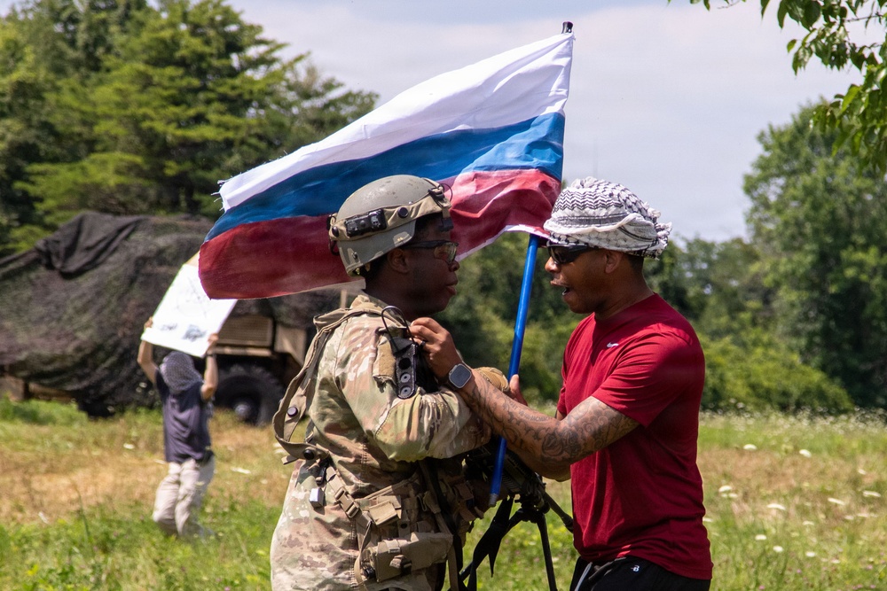 1-290th BSB simulates a protest during CRX 26-02