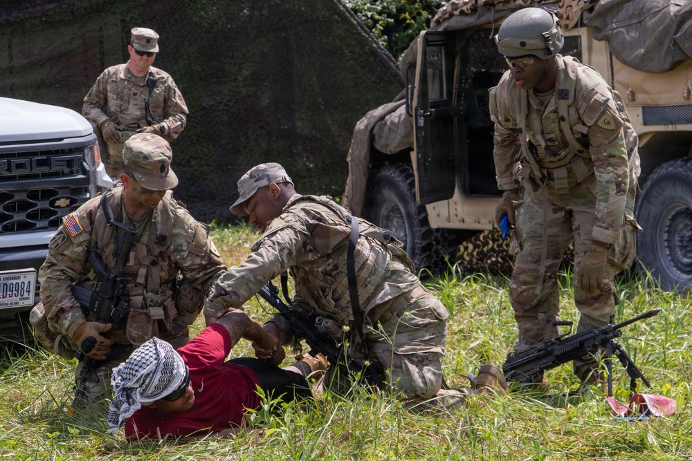 1-290th BSB simulates a protest during CRX 26-02