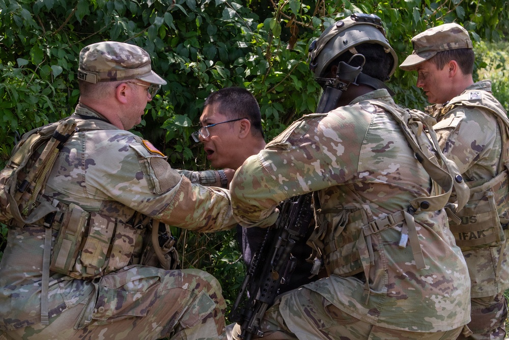 1-290th BSB simulates a protest during CRX 26-02