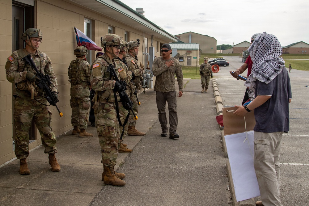 1-290th BSB simulates a protest during CRX 26-02