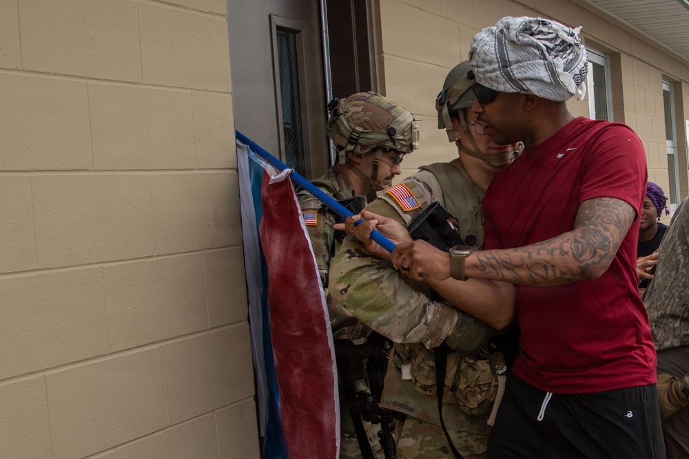 1-290th BSB simulates a protest during CRX 26-02