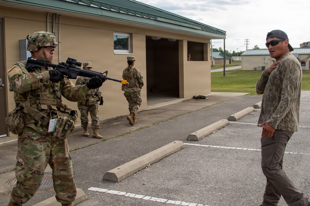 1-290th BSB simulates a protest during CRX 26-02