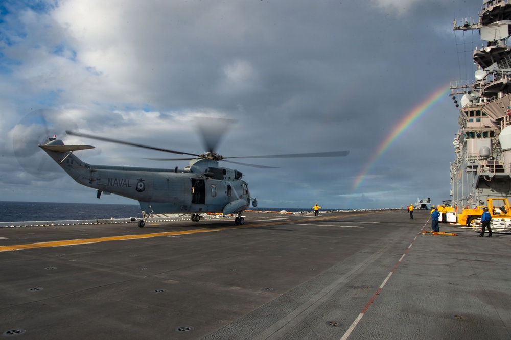 Peruvian Navy departs USS Essex during RIMPAC 2026