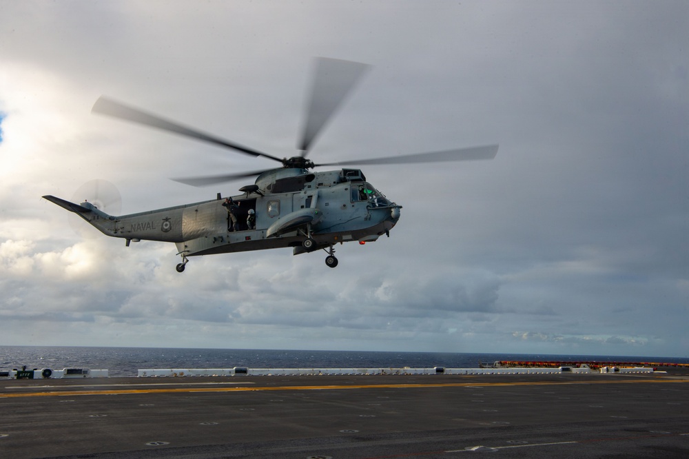 Peruvian Navy Departs USS Essex during RIMPAC 2026