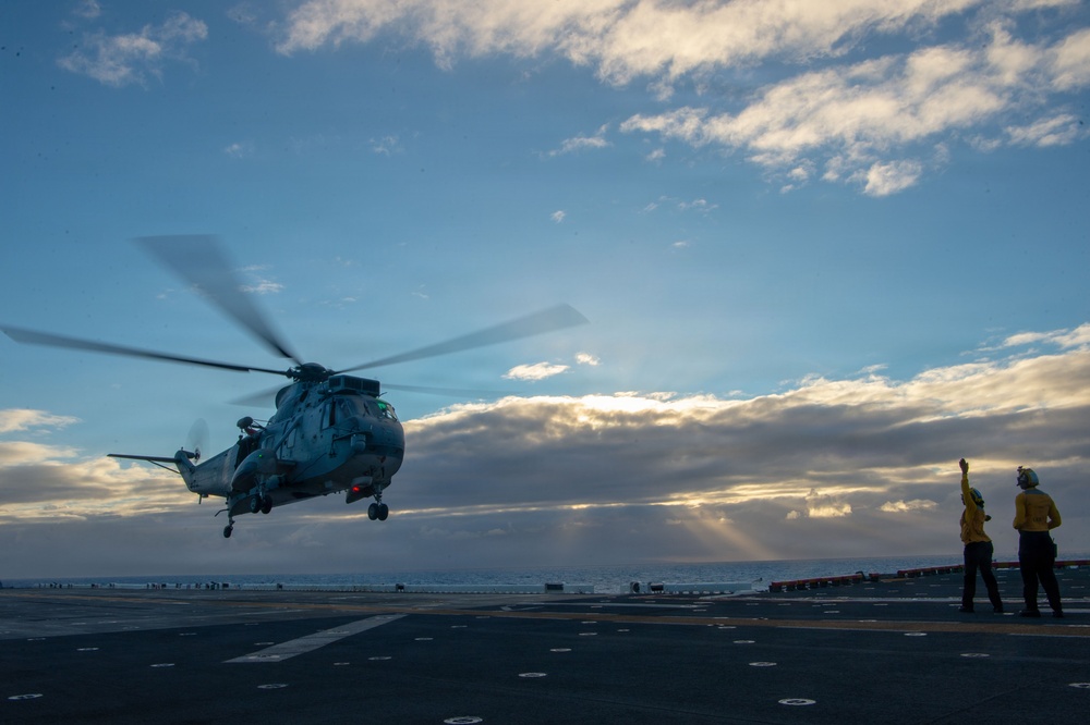 Peruvian Navy departs USS Essex during RIMPAC 2026