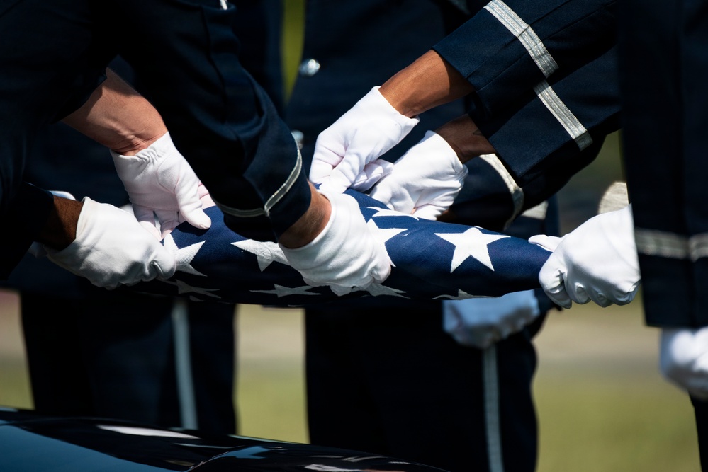 Full Military Funeral Honors with Escort are Conducted for U.S. Air Force Col. Robert Stirm in Section 57