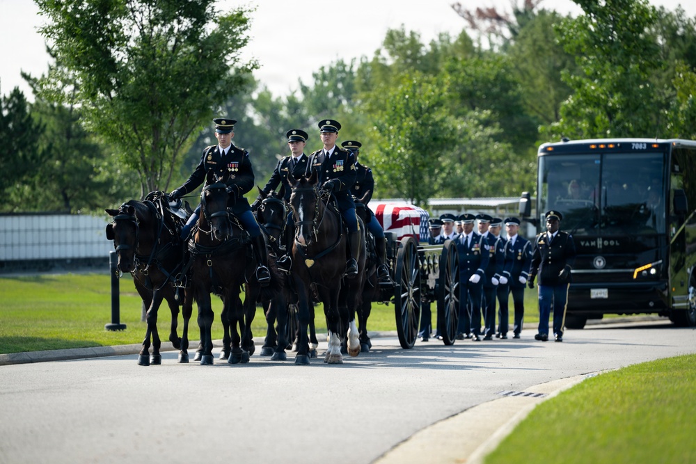 Full Military Funeral Honors with Escort are Conducted for U.S. Air Force Col. Robert Stirm in Section 57