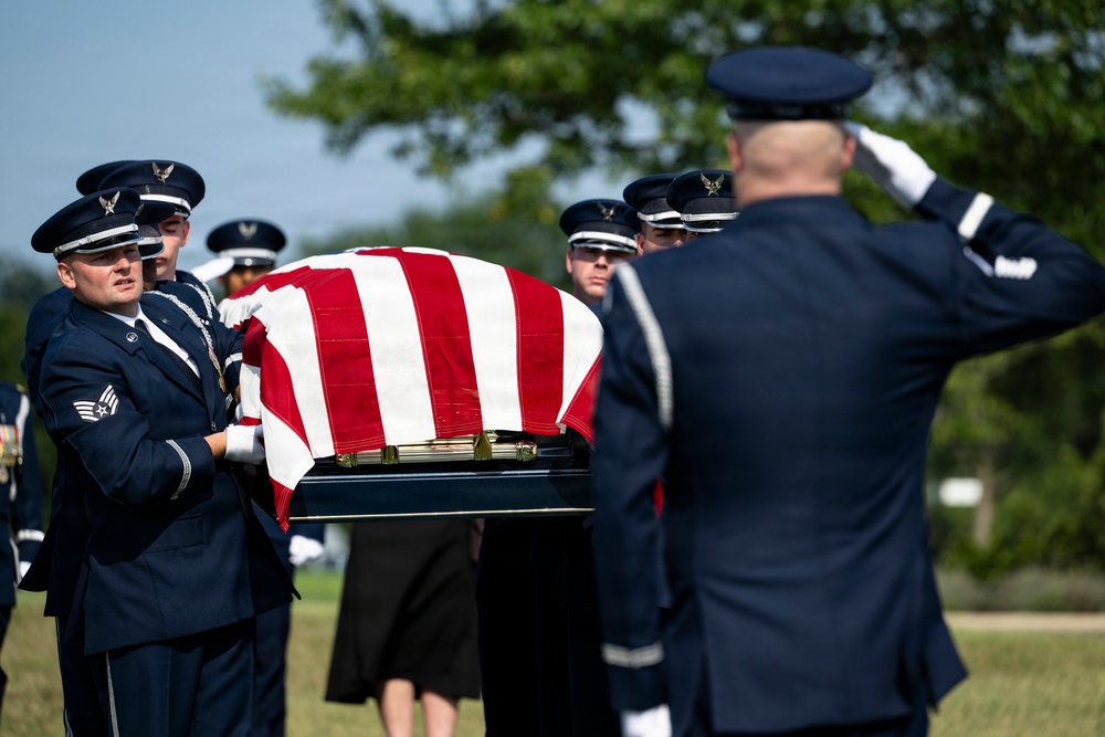 Full Military Funeral Honors with Escort are Conducted for U.S. Air Force Col. Robert Stirm in Section 57