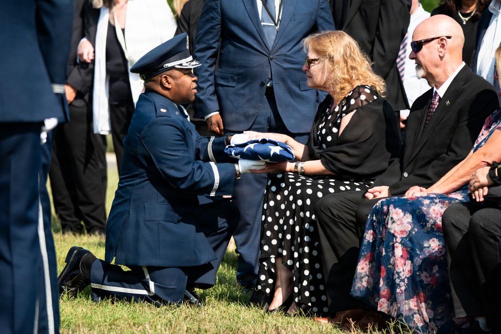Full Military Funeral Honors with Escort are Conducted for U.S. Air Force Col. Robert Stirm in Section 57