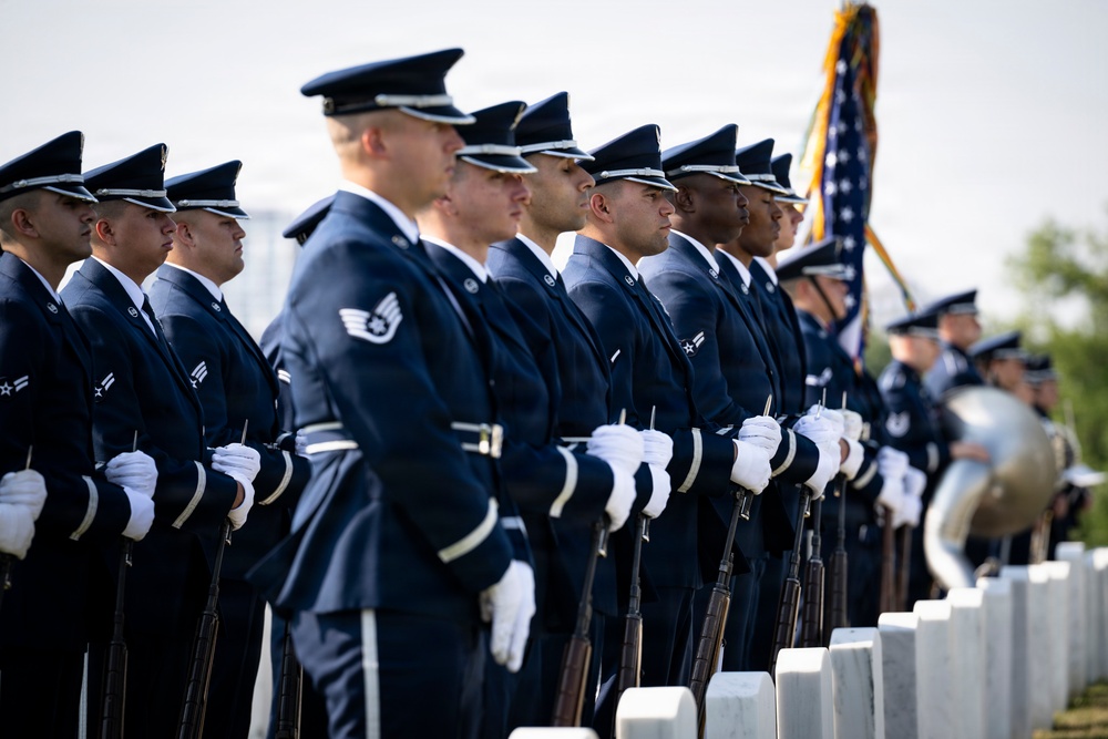 Full Military Funeral Honors with Escort are Conducted for U.S. Air Force Col. Robert Stirm in Section 57