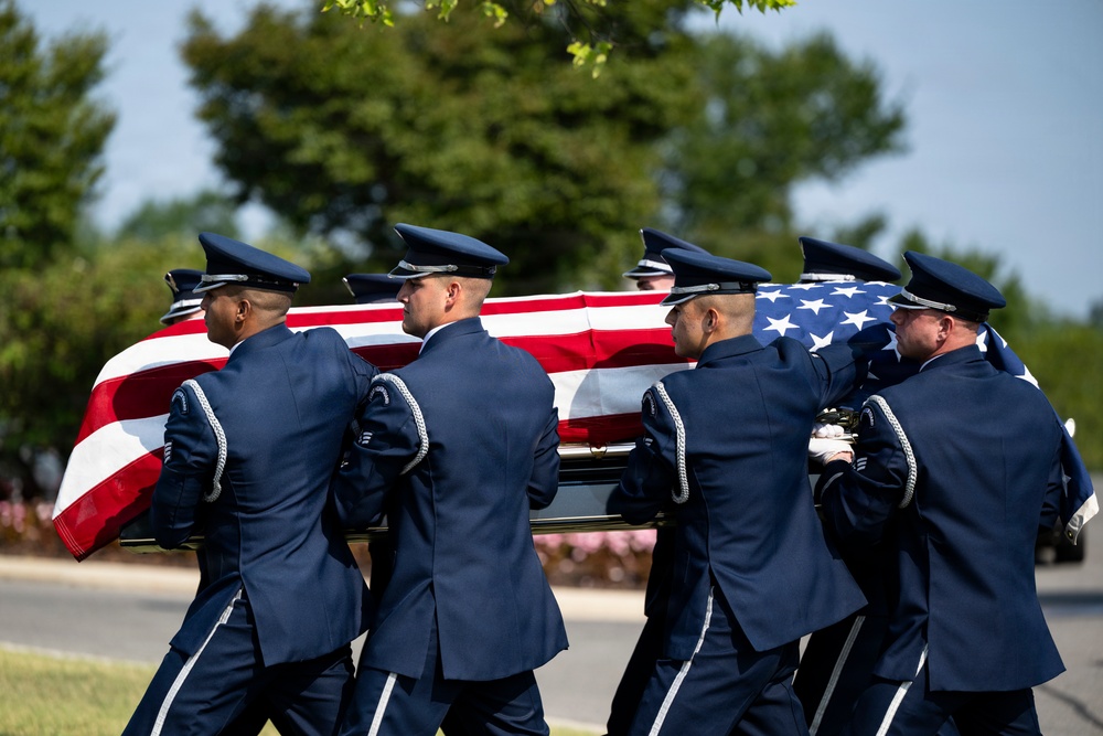Full Military Funeral Honors with Escort are Conducted for U.S. Air Force Col. Robert Stirm in Section 57