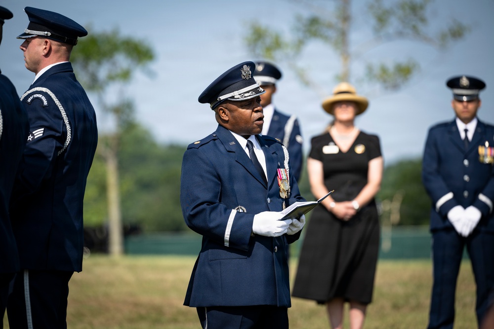 Full Military Funeral Honors with Escort are Conducted for U.S. Air Force Col. Robert Stirm in Section 57