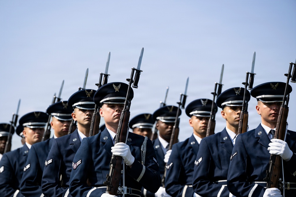 Full Military Funeral Honors with Escort are Conducted for U.S. Air Force Col. Robert Stirm in Section 57